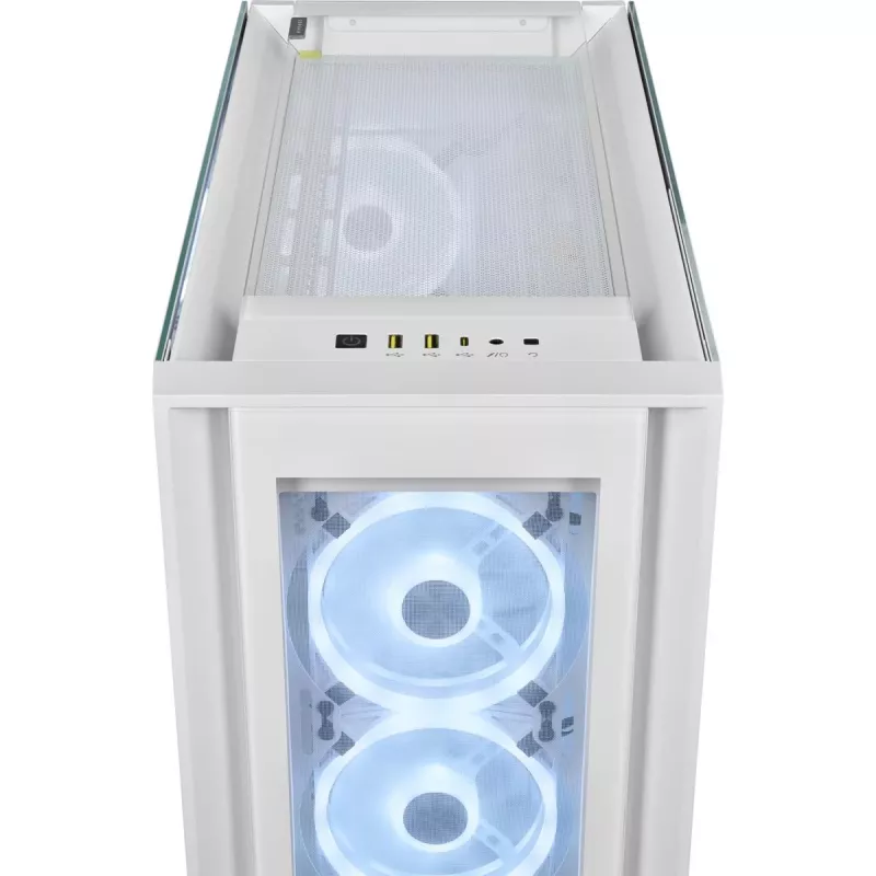 CORSAIR Mid-Tower Smart Case - iCUE 5000X - RGB QL Edition Tempered Glass True - Blanco