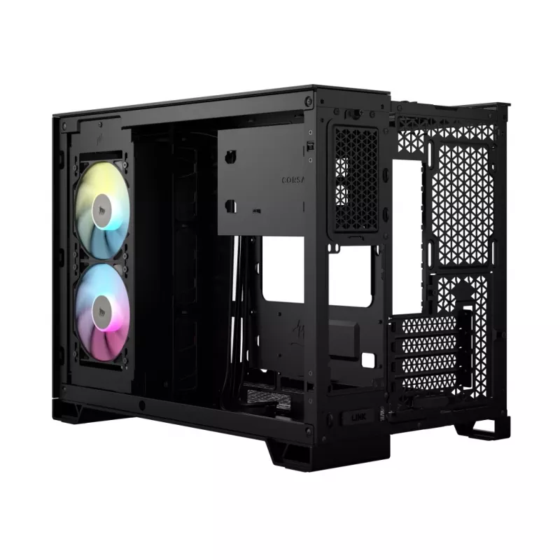 CORSAIR Caja de PC - Icue Link 2500x RGB Micro ATX Dual Chamber Negro