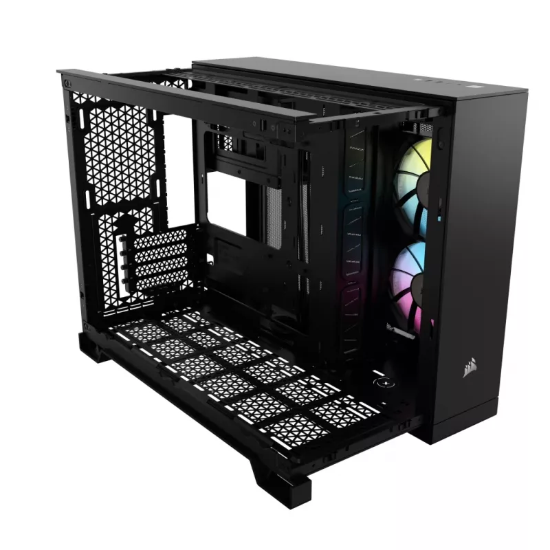 CORSAIR Caja de PC - Icue Link 2500x RGB Micro ATX Dual Chamber Negro