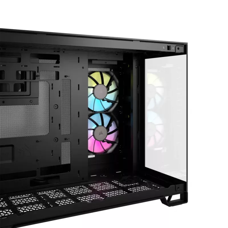 CORSAIR Caja de PC - Icue Link 2500x RGB Micro ATX Dual Chamber Negro