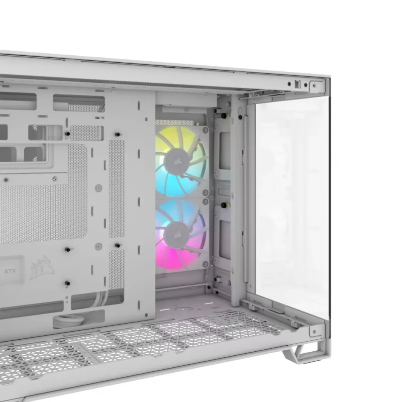 CORSAIR Caja de PC – iCUE LINK 2500X RGB Micro-ATX Dual-Chamber Blanco
