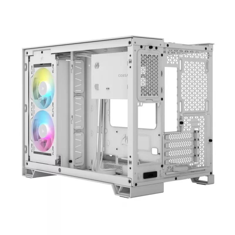 CORSAIR Caja de PC – iCUE LINK 2500X RGB Micro-ATX Dual-Chamber Blanco