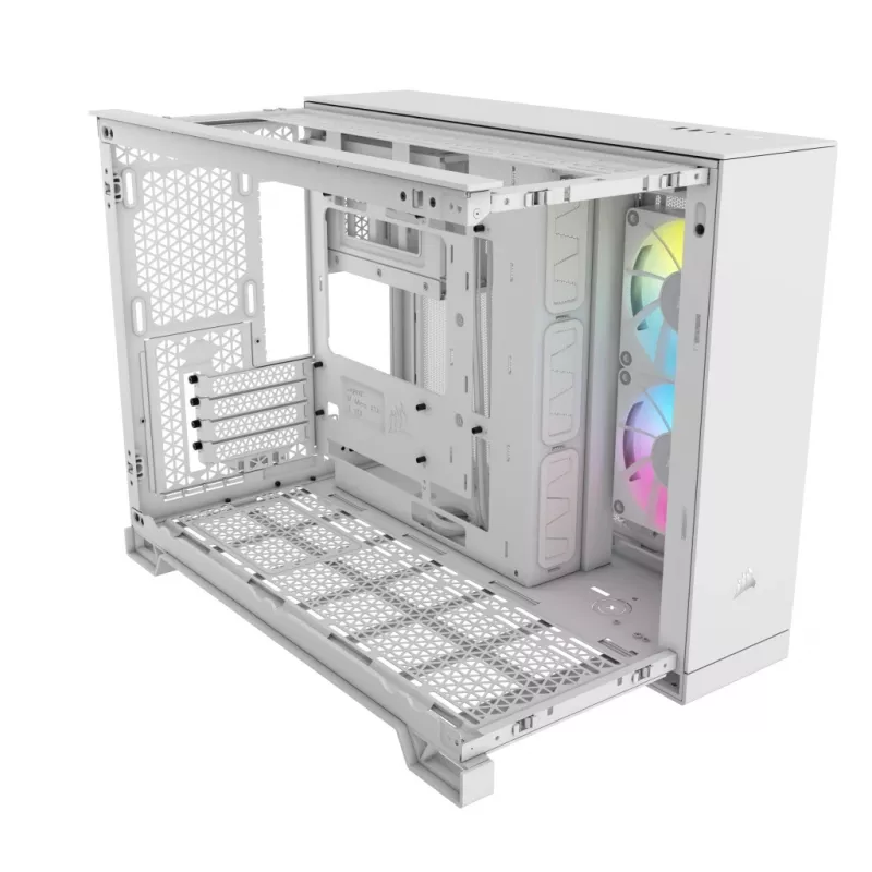 CORSAIR Caja de PC – iCUE LINK 2500X RGB Micro-ATX Dual-Chamber Blanco