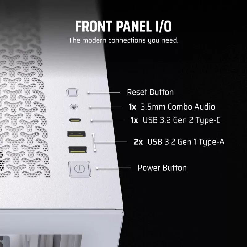 CORSAIR Caja de PC - 3500X Mid-Tower - Blanco