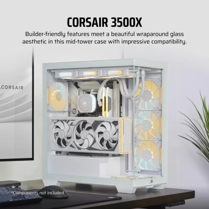 CORSAIR Caja de PC - 3500X Mid-Tower - Blanco
