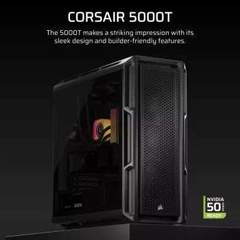 CORSAIR Caja de PC - 5000T Mid-Tower High-Performance