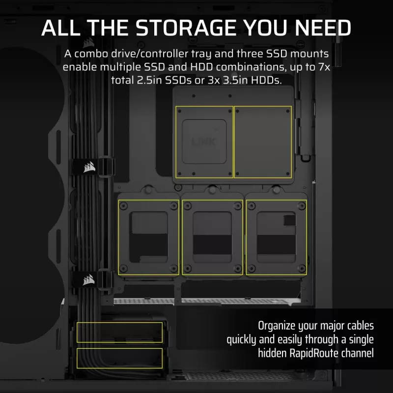 CORSAIR Caja de PC - 5000T Mid-Tower High-Performance