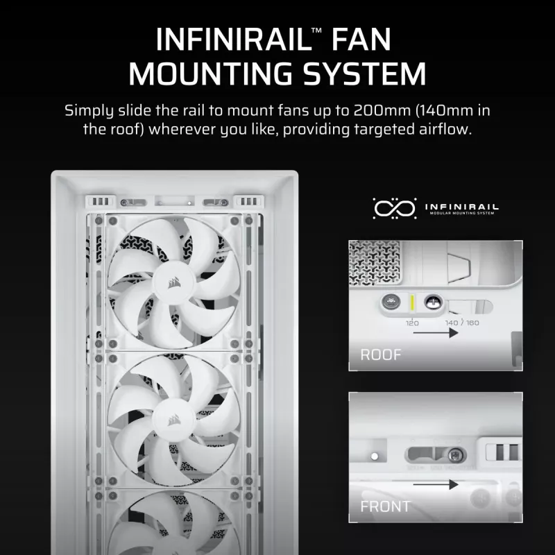 CORSAIR Caja de PC - Frame 5000D RS High-Airflow Mid-Tower Caja de PC - Blanco