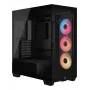 Caja de PC Midi-Tower CORSAIR 3500X RS-R ARGB — Negro, cristal templado, compatible con ATX/EATX/Micro-ITX, 3 ventiladores frontales de 120 mm