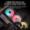 Caja de PC Midi-Tower CORSAIR 3500X RS-R ARGB — Negro, cristal templado, compatible con ATX/EATX/Micro-ITX, 3 ventiladores frontales de 120 mm