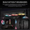 Caja de PC Midi-Tower CORSAIR 3500X RS-R ARGB — Negro, cristal templado, compatible con ATX/EATX/Micro-ITX, 3 ventiladores frontales de 120 mm