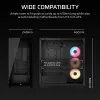 Caja de PC Midi-Tower CORSAIR 3500X RS-R ARGB — Negro, cristal templado, compatible con ATX/EATX/Micro-ITX, 3 ventiladores frontales de 120 mm