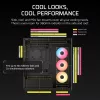 Caja de PC Midi-Tower CORSAIR 3500X RS-R ARGB — Negro, cristal templado, compatible con ATX/EATX/Micro-ITX, 3 ventiladores frontales de 120 mm