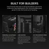 Caja de PC Midi-Tower CORSAIR 3500X RS-R ARGB — Negro, cristal templado, compatible con ATX/EATX/Micro-ITX, 3 ventiladores frontales de 120 mm