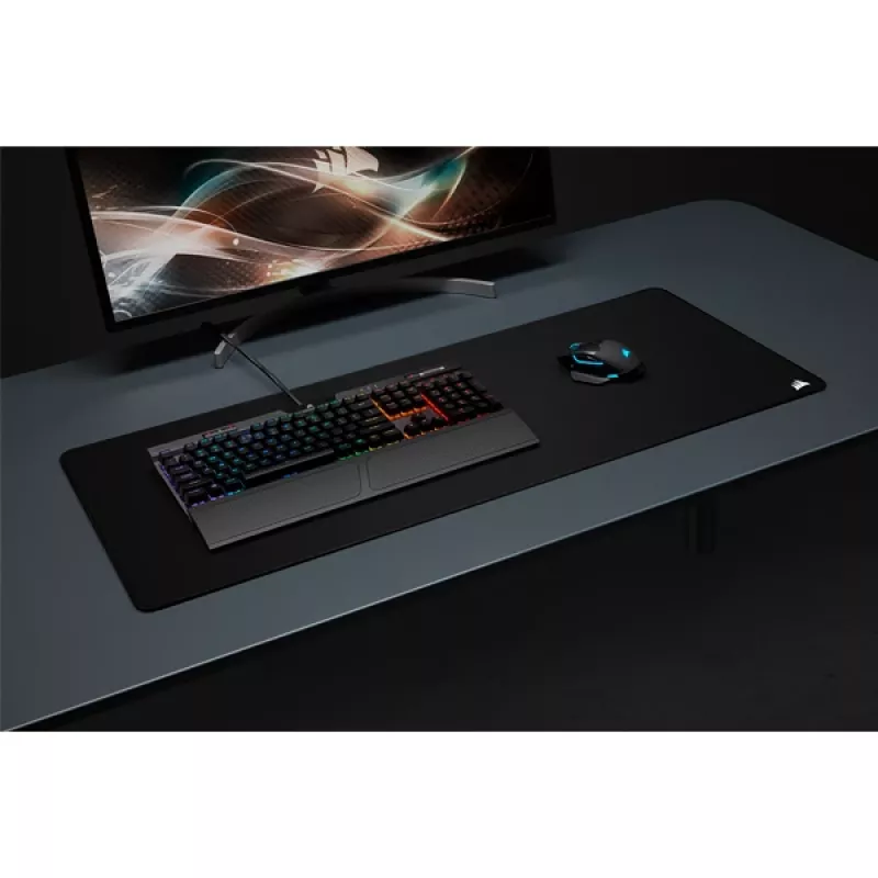 Alfombrilla gaming CORSAIR - Mm350 Pro Premium, superficie de tela resistente a derrames, Negro - Extended XL