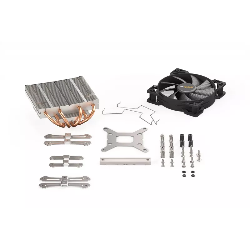 Disipador de CPU be quiet! Shadow Rock LP, ventilador de 120 mm, Intel LGA1700/1200/1150/1151/1155/2011 Square ILM, AMD AM5/AM4/AM3(+)/AM2(+)/FM1/FM2(+), 130 W TDP, altura 75,4 mm