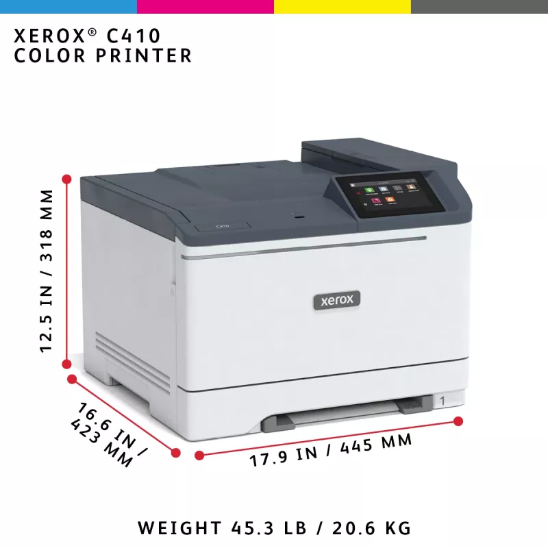 Xerox C410 A4 40ppm Dúplex Impresora PS3 PCL5e/6 2 bandejas de papel 251 hojas