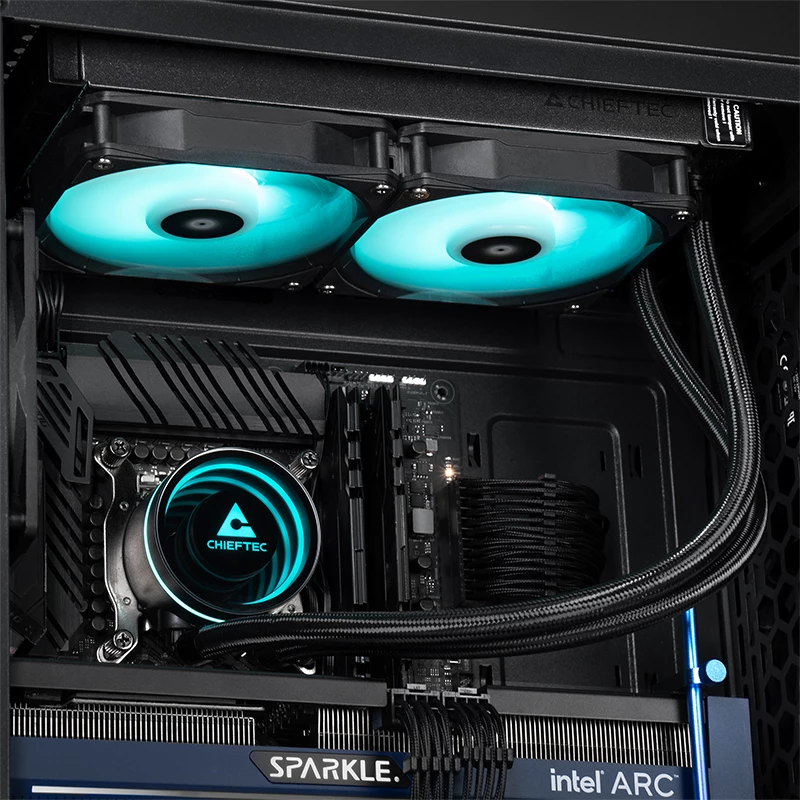 Refrigeración líquida para CPU CHIEFTEC ICEBERG 240 RGB CLC-240-RGB — Radiador de 240 mm, AIO, iluminación RGB