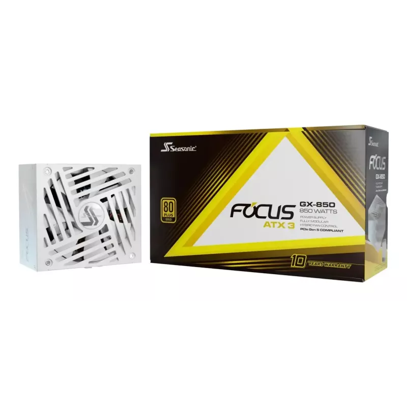 Fuente de alimentación Seasonic Focus GX-850 850W 20+4 Pin ATX Blanco