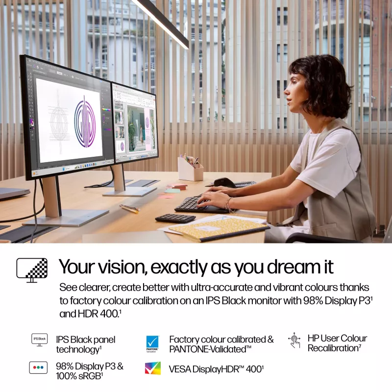 Monitor HP Series 7 Pro 27 pulgadas QHD Thunderbolt 4 - 727pu, 68,6 cm (27 pulgadas), 2560 x 1440 píxeles, Quad HD, LCD, 5 ms, Negro
