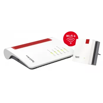 Mesh Set 7530 AX + 1200 AX Dualband (2,4 GHz / 5 GHz) Wi-Fi 6 (802.11ax) rojo, blanco 4 3G interno