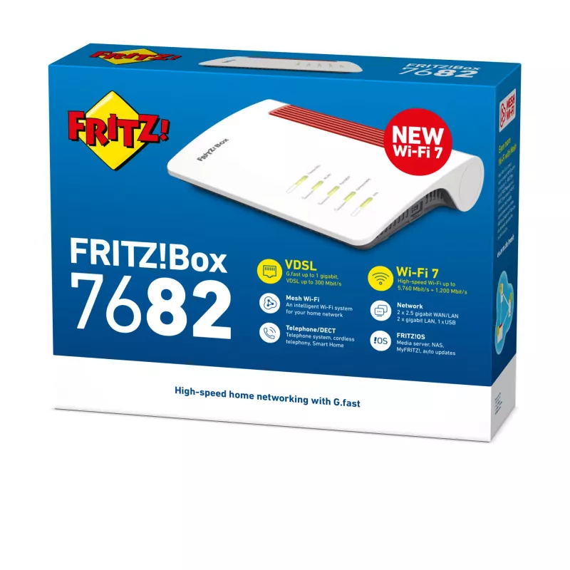 Box 7682 Router WLAN 2,5 Gigabit Ethernet Dualband (2,4 GHz / 5 GHz) blanco