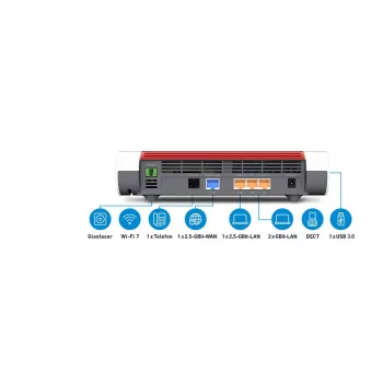 Box 5690 Router WLAN 2,5 Gigabit Ethernet Dualband (2,4 GHz / 5 GHz) rojo, blanco