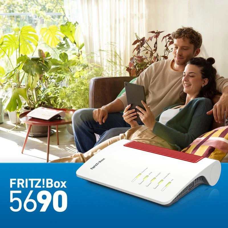 Box 5690 Router WLAN 2,5 Gigabit Ethernet Dualband (2,4 GHz / 5 GHz) rojo, blanco