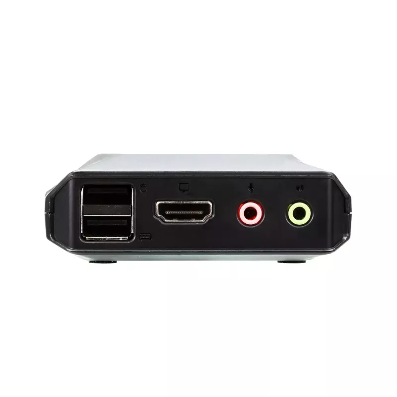 ATEN Conmutador KVM HDMI USB 4K de 2 puertos con mando a distancia para selección de puertos