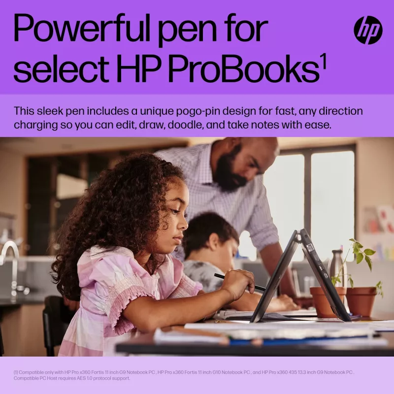 Lápiz recargable fino HP Lápiz recargable fino HP Negro Batería integrada