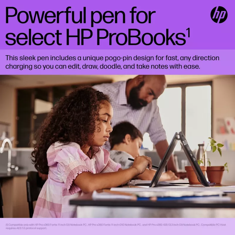 Lápiz recargable fino HP Lápiz recargable fino HP Negro Batería integrada