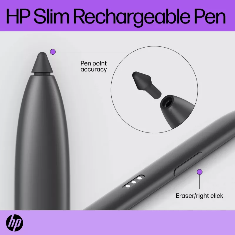 Lápiz recargable fino HP Lápiz recargable fino HP Negro Batería integrada