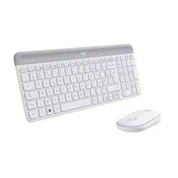Teclado y ratón inalámbricos finos LOGITECH Combo Mk470 - Offwhite - Azerty Francés
