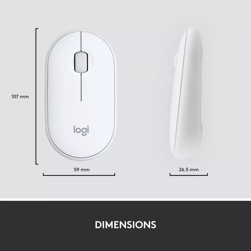 Teclado y ratón inalámbricos finos LOGITECH Combo Mk470 - Offwhite - Azerty Francés