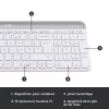 Teclado y ratón inalámbricos finos LOGITECH Combo Mk470 - Offwhite - Azerty Francés