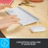 Teclado y ratón inalámbricos finos LOGITECH Combo Mk470 - Offwhite - Azerty Francés
