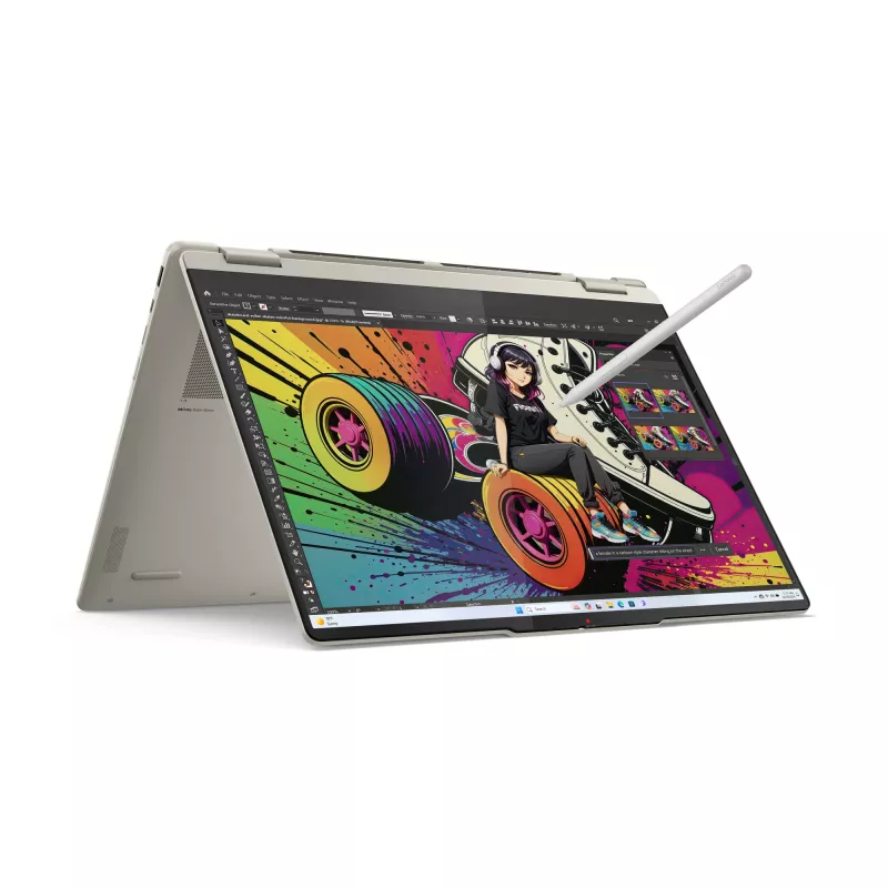 Lenovo Yoga 7 2-in-1 16AKP10 Copilot+ PC AMD Ryzen™ AI 7 350 Híbrido (2-in-1) 40,6 cm (16 inch) Pantalla táctil 2.8K 16 GB LPDDR5x-SDRAM 1 TB SSD Wi-Fi 7 (802.11be) Windows 11 Home Alemán Gris
