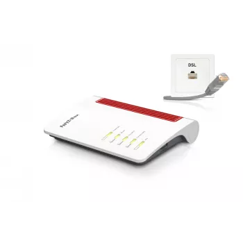 Router FRITZ Box 7530 Gigabit Ethernet Doble banda (2,4 GHz / 5 GHz) Negro, Rojo, Blanco