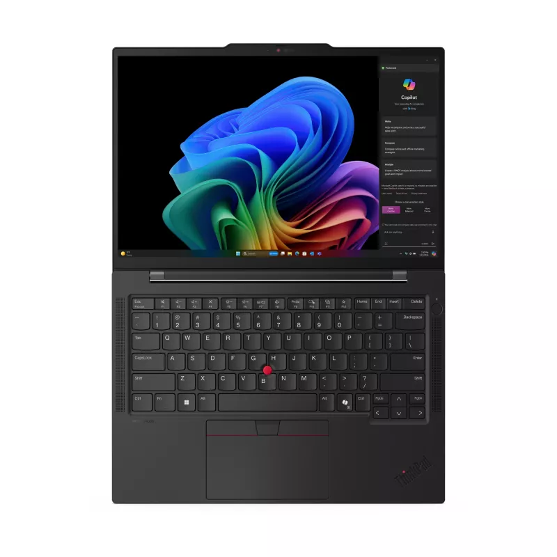 Lenovo ThinkPad T14s Gen 6 (Snapdragon) Copilot+ PC X1E-78-100 Portátil 35,6 cm (14 inch) WUXGA 32 GB LPDDR5x-SDRAM 1 TB SSD Wi-Fi 7 (802.11be) Windows 11 Pro Alemán Negro