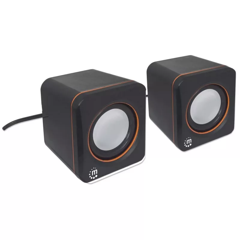 Manhattan 2600 Series 161435 sistema de altavoces, 2.0 estéreo, alimentación USB, 6 W RMS, 90 - 20000 Hz, negro