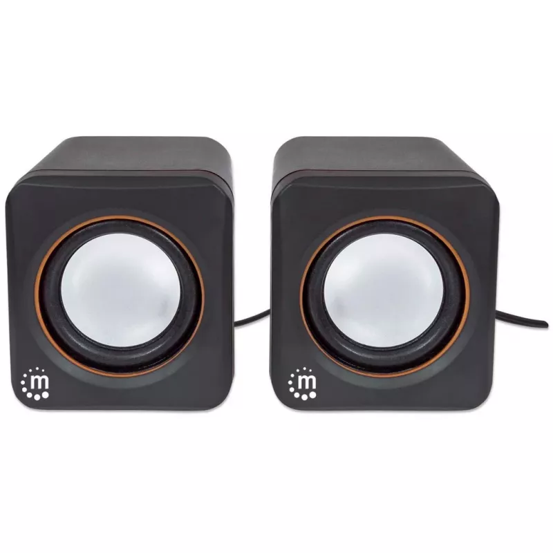 Manhattan 2600 Series 161435 sistema de altavoces, 2.0 estéreo, alimentación USB, 6 W RMS, 90 - 20000 Hz, negro