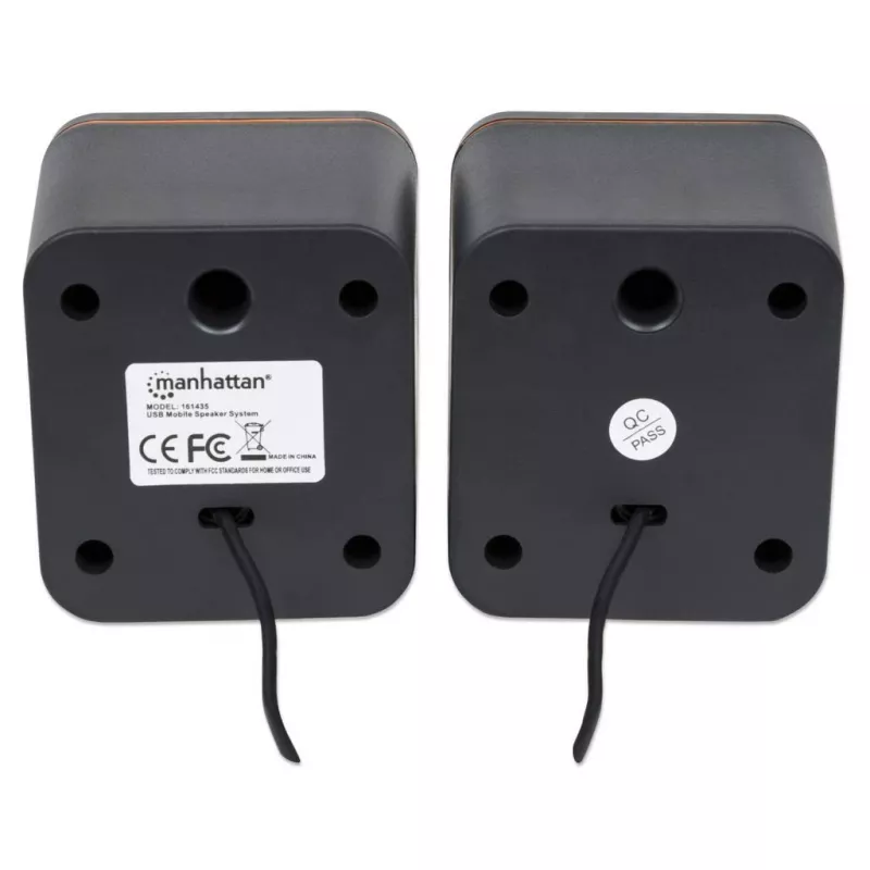 Manhattan 2600 Series 161435 sistema de altavoces, 2.0 estéreo, alimentación USB, 6 W RMS, 90 - 20000 Hz, negro