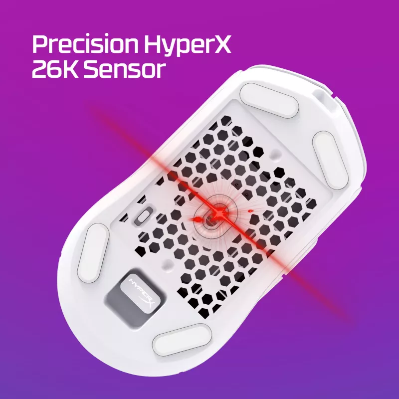 HyperX Pulsefire Haste 2 - Ratón gaming inalámbrico (Blanco)