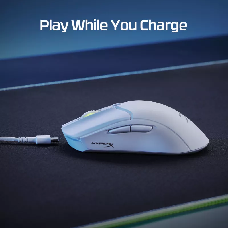 HyperX Pulsefire Haste 2 - Ratón gaming inalámbrico (Blanco)