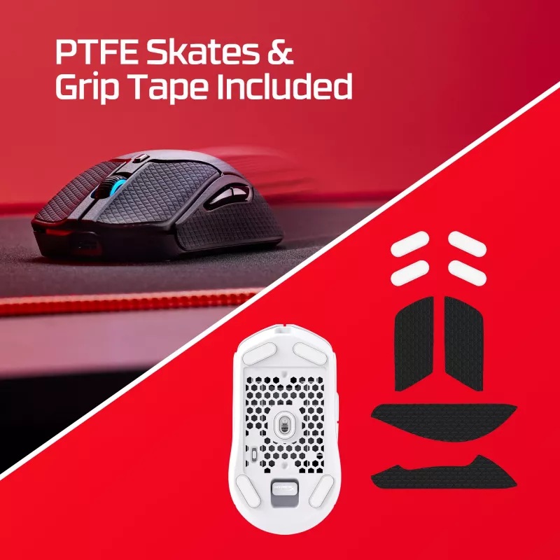 HyperX Pulsefire Haste 2 - Ratón gaming inalámbrico (Blanco)