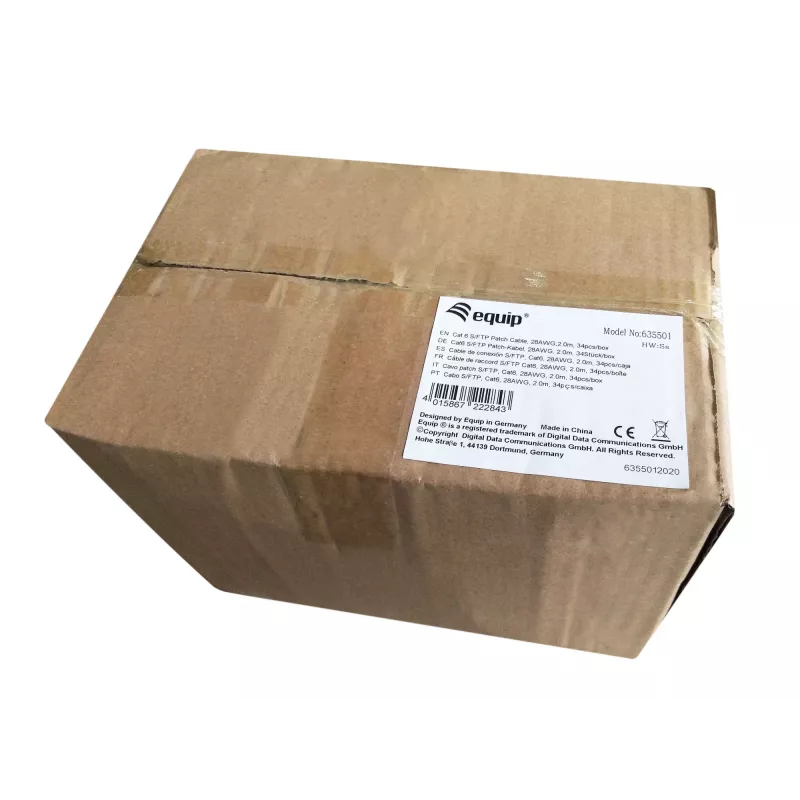 Equip Cat.6 S/FTP Cable de conexión, 2,0 m, 34 uds./Caja interior, Gris