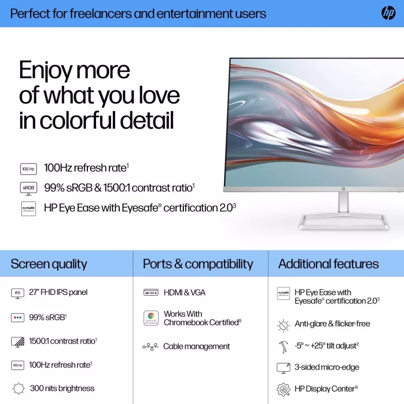 Monitor de escritorio HP - Serie 5 527sw - 27