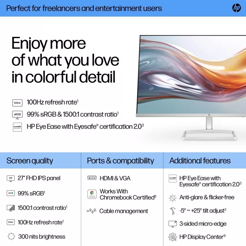 Monitor de escritorio HP - Serie 5 527sw - 27