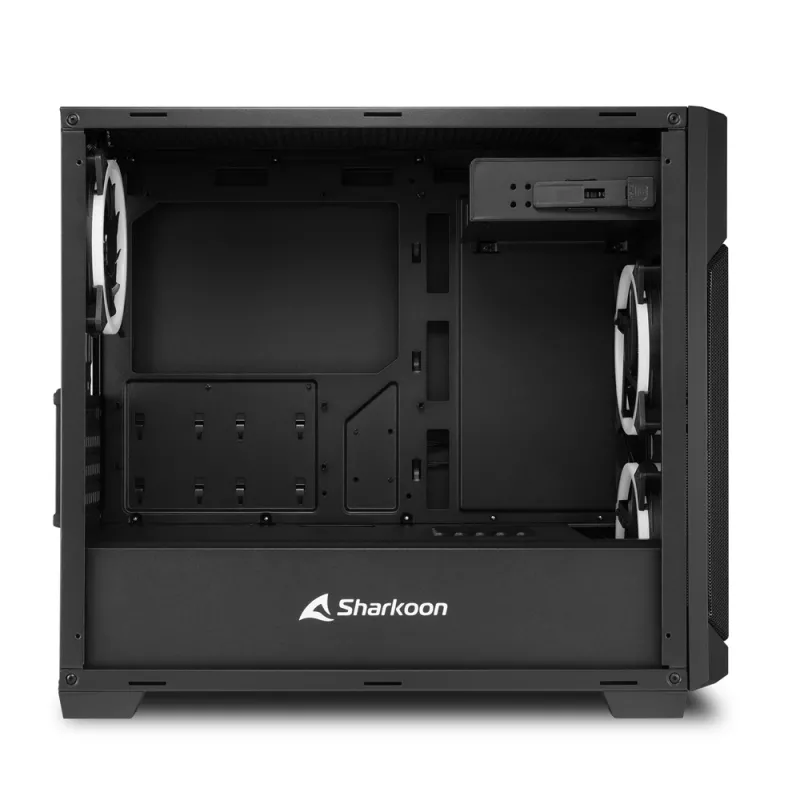 Caja de torre SHARKOON - V1000 RGB Micro Tower negra