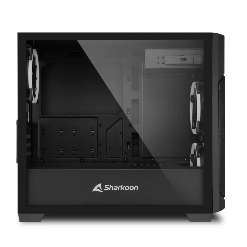 Caja de torre SHARKOON - V1000 RGB Micro Tower negra